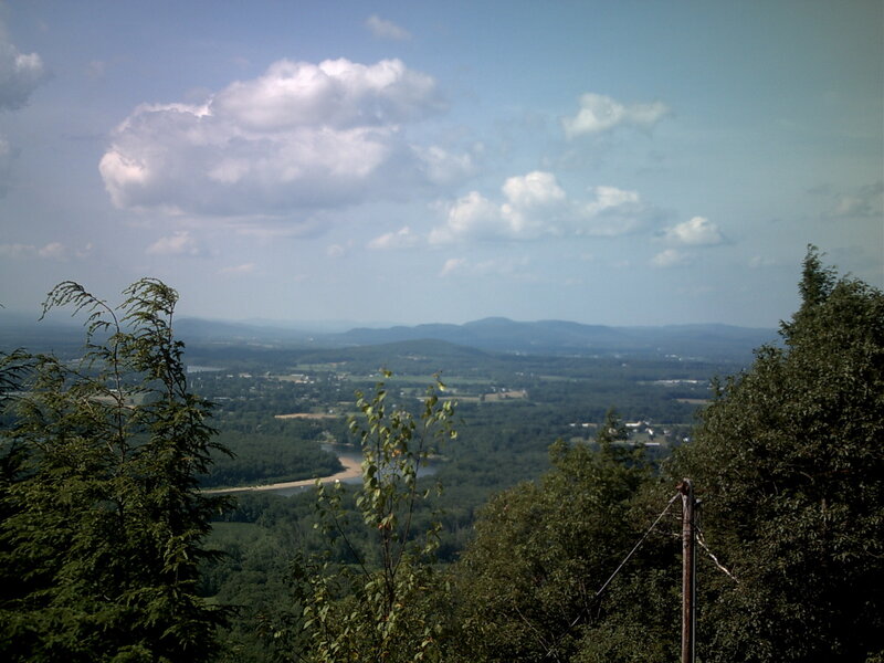 river valley view from hill