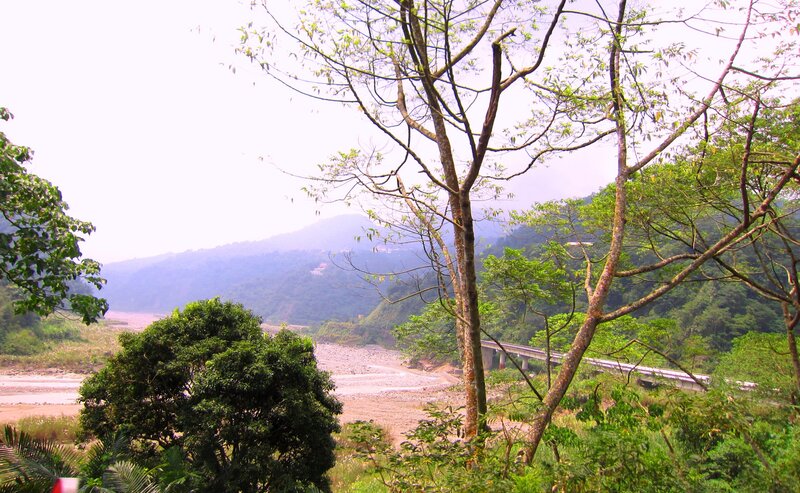 River Valley with Bridge — Green