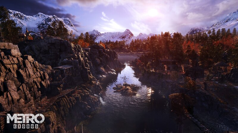 River Valley with Cabins