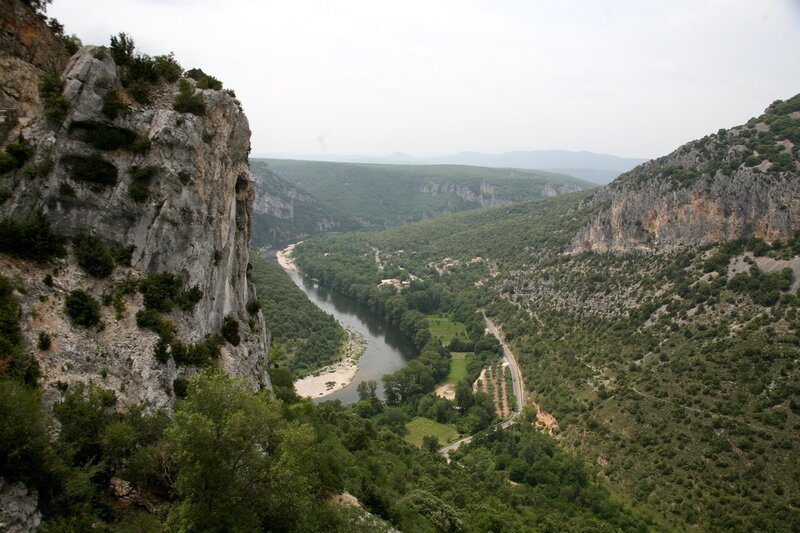 River valley with cliffs