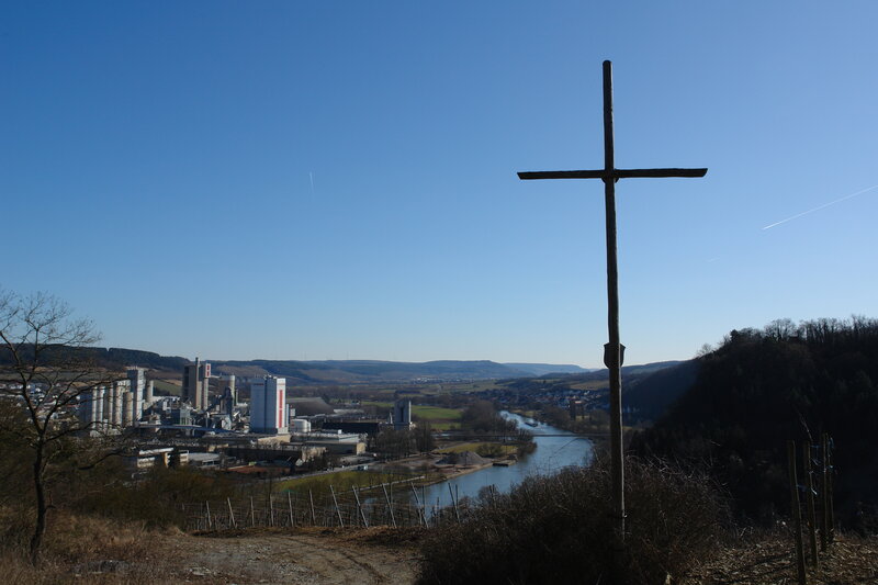 River valley with industrial complex