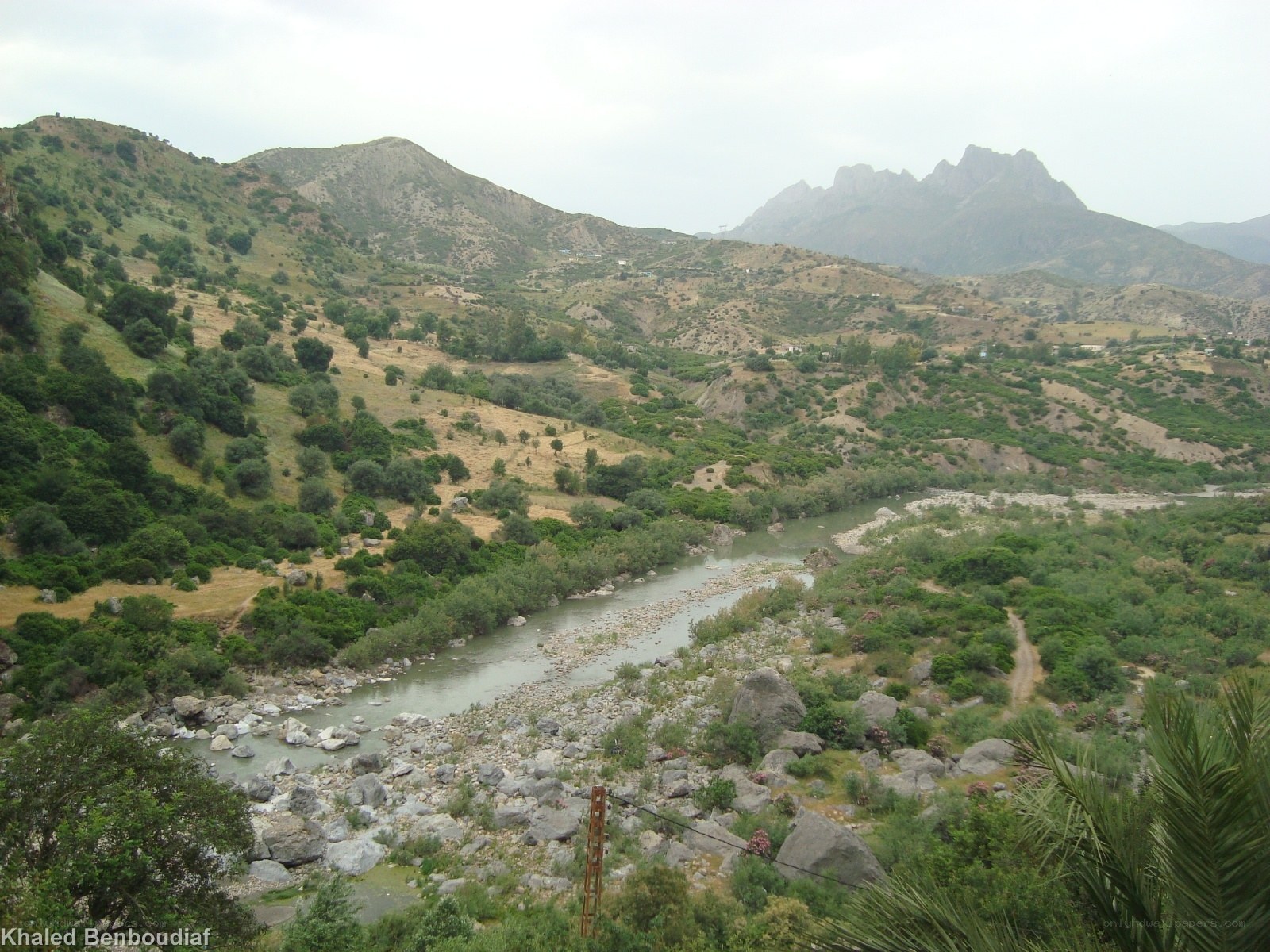 River valley with mountains