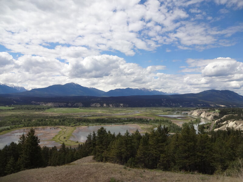 River Valley with Mountains — Blue, Serene