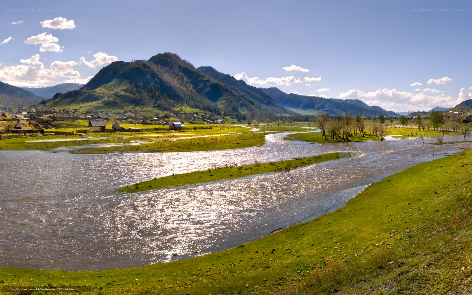 River valley with mountains