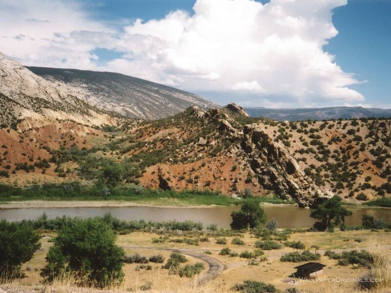 river valley with rocky hills