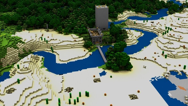 River Valley with Structure