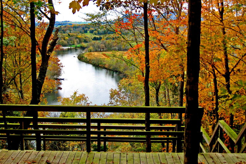 River View from Deck — Orange