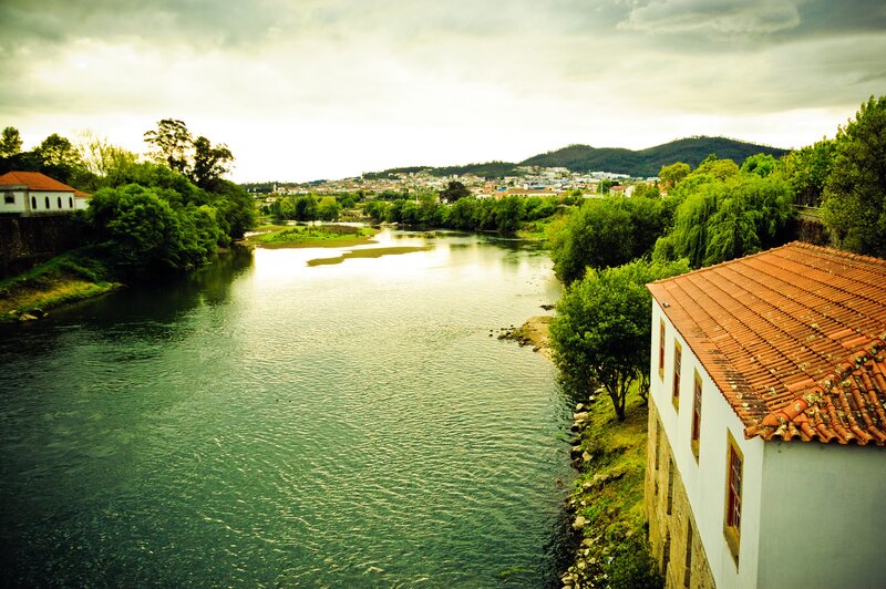 River view of a town