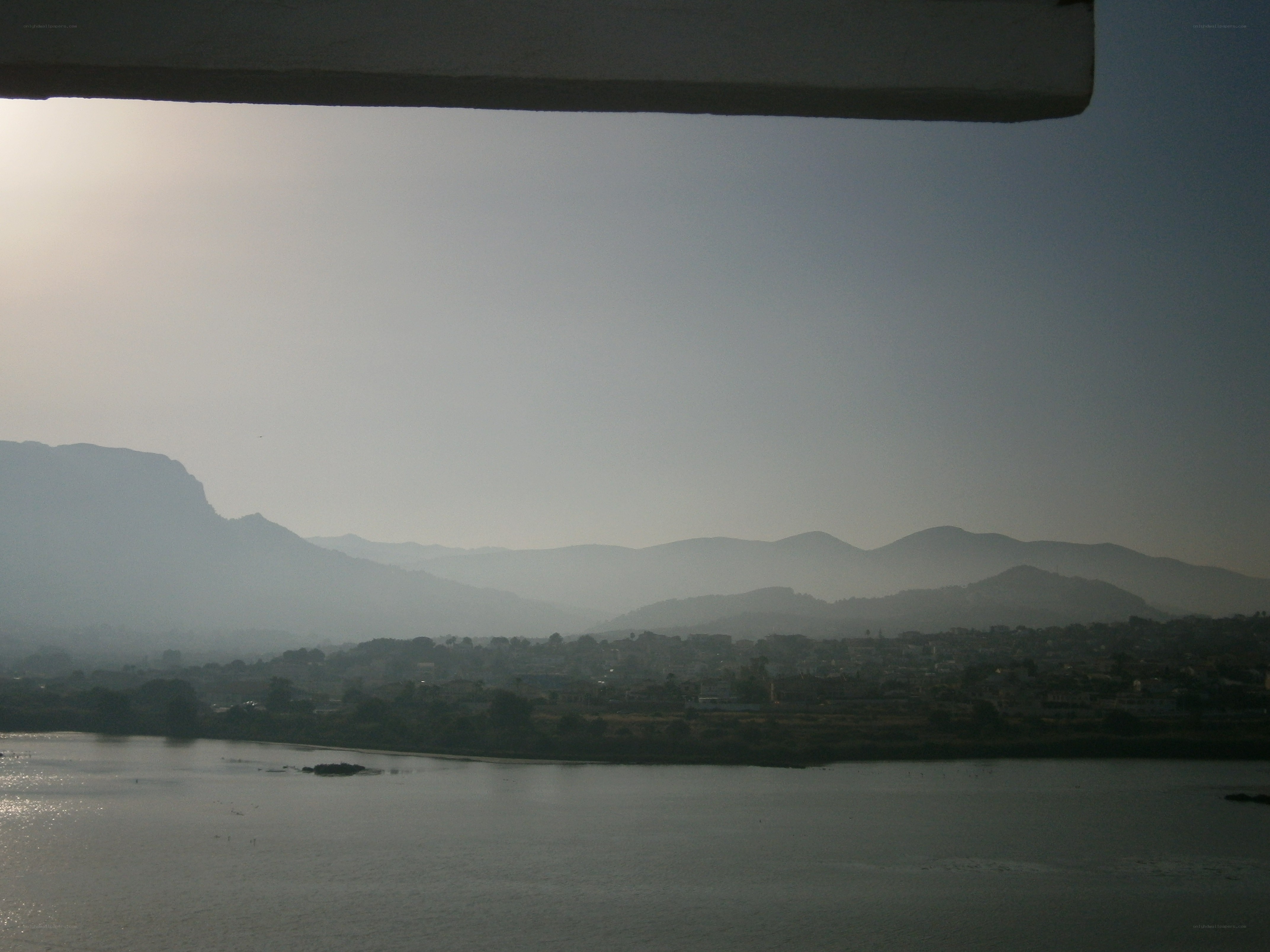 river view with mountains