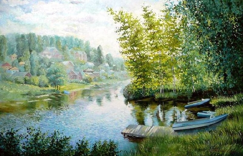 River Village Landscape — Green