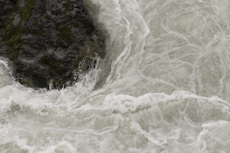 River Water Flowing — Gray