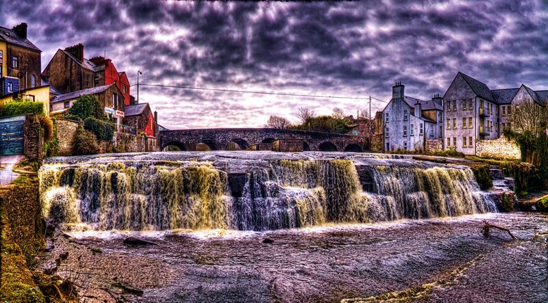 River Waterfall and Bridge
