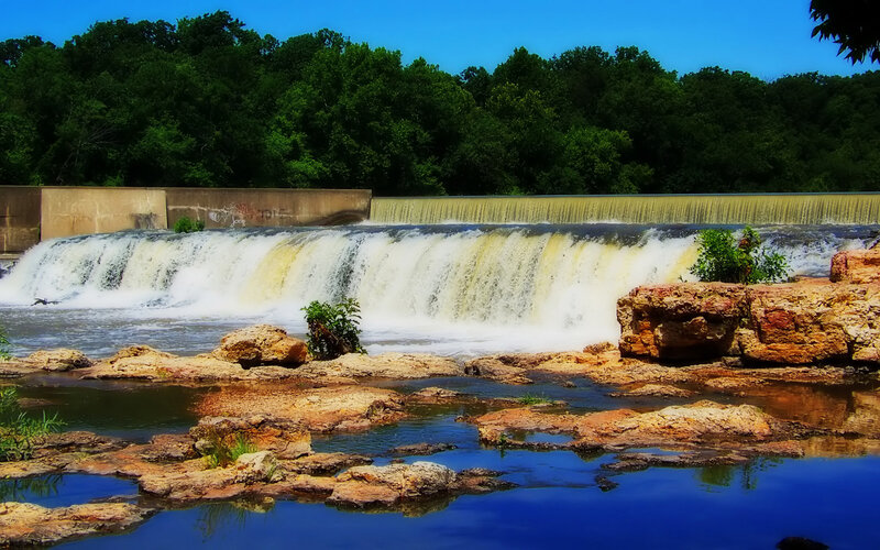 River Waterfall and Dam