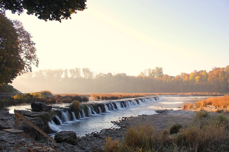 River Waterfall at Dawn
