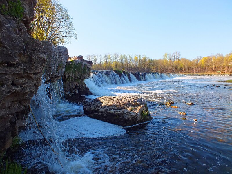 River Waterfall — Blue, Serene, Spring