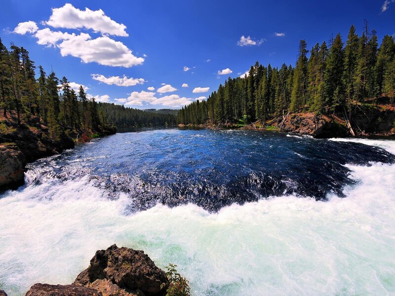 River Waterfall — Blue, Serene