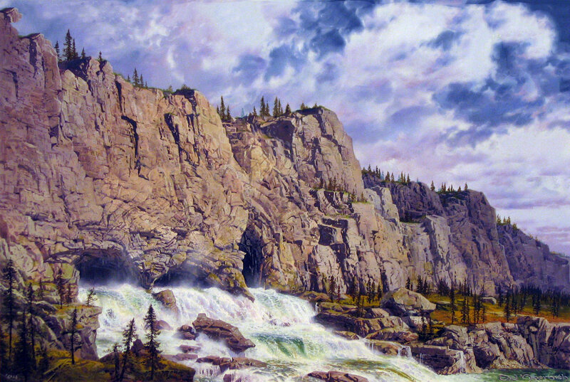 River Waterfall Canyon — Brown