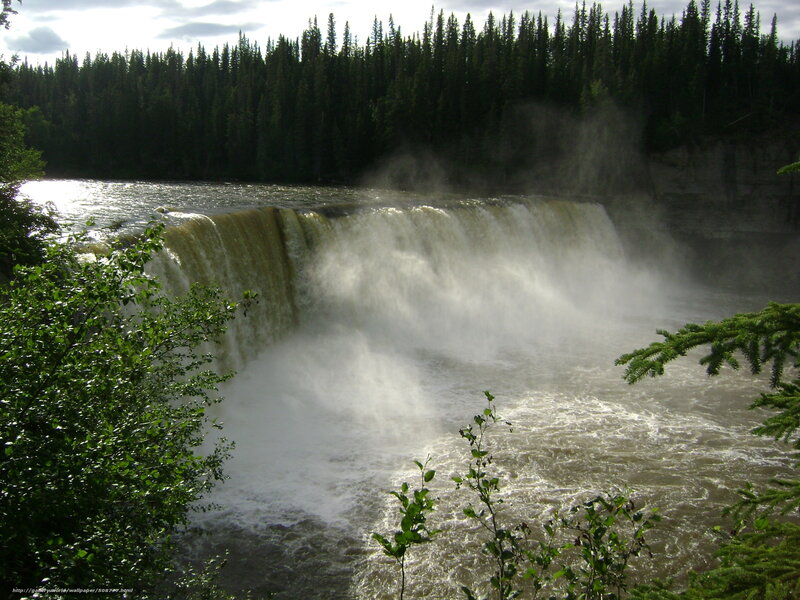 River Waterfall — Green, Dramatic, Afternoon, Photograph, Forest