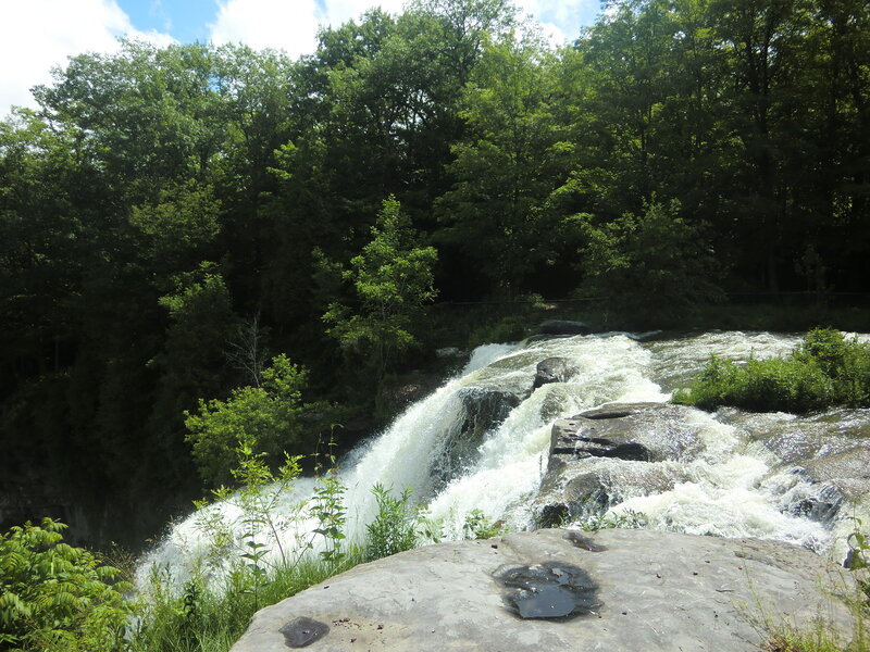 River Waterfall — Green, Natural, Afternoon, Photograph, Trees