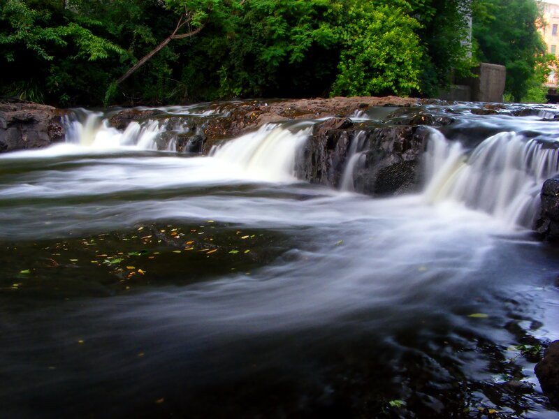River Waterfall — Green, Serene