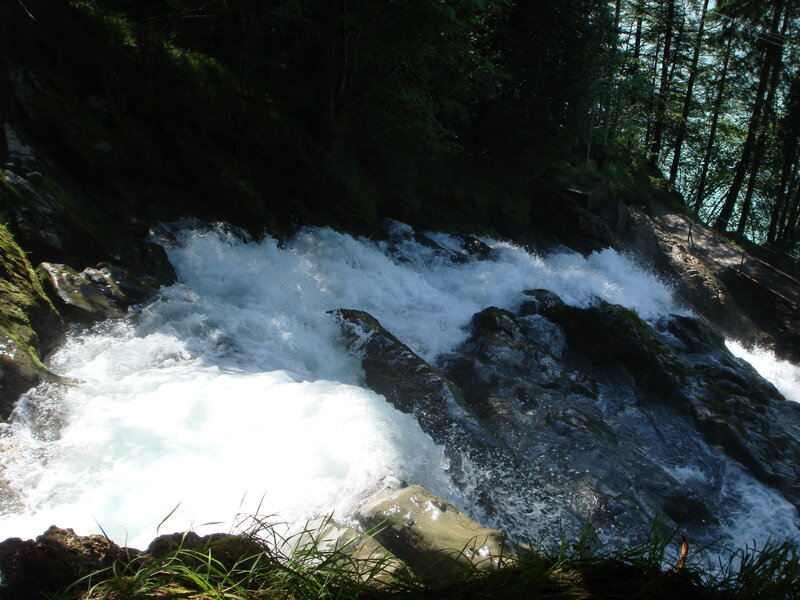 River Waterfall in Forest — Green, Dynamic