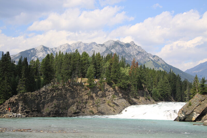 River Waterfall in Mountains — Blue, Serene