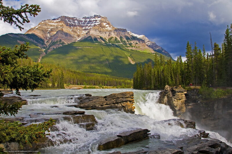River Waterfall in Mountains — Green, Dramatic, Afternoon