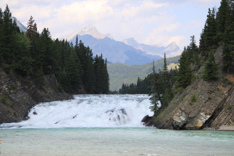 River Waterfall in Mountains — Green