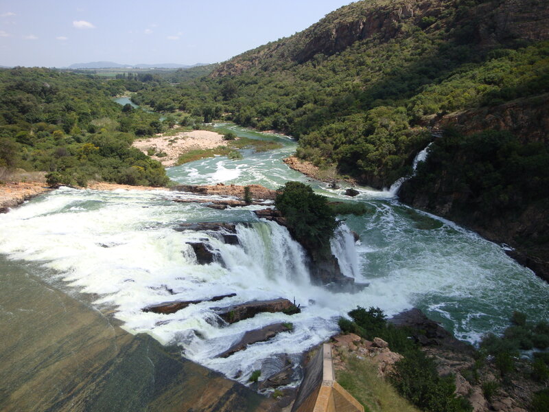 River Waterfall Landscape — Green, Natural