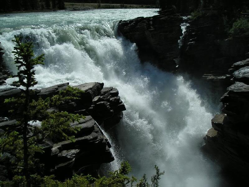 River Waterfall — White