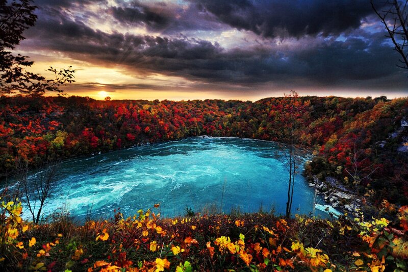 River Whirlpool in Autumn