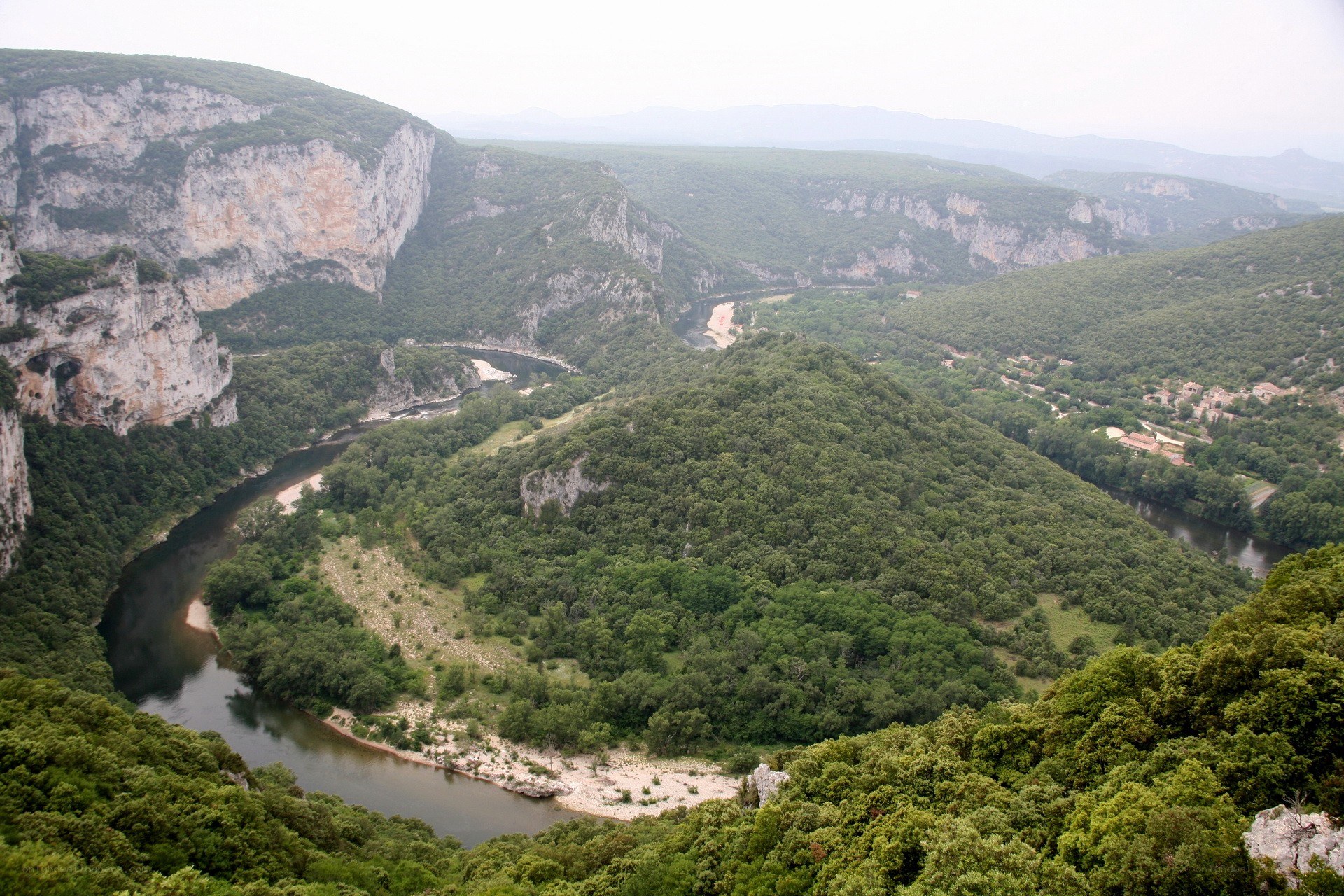 River winding through a canyon