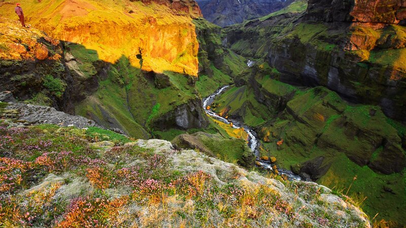 River winding through a canyon