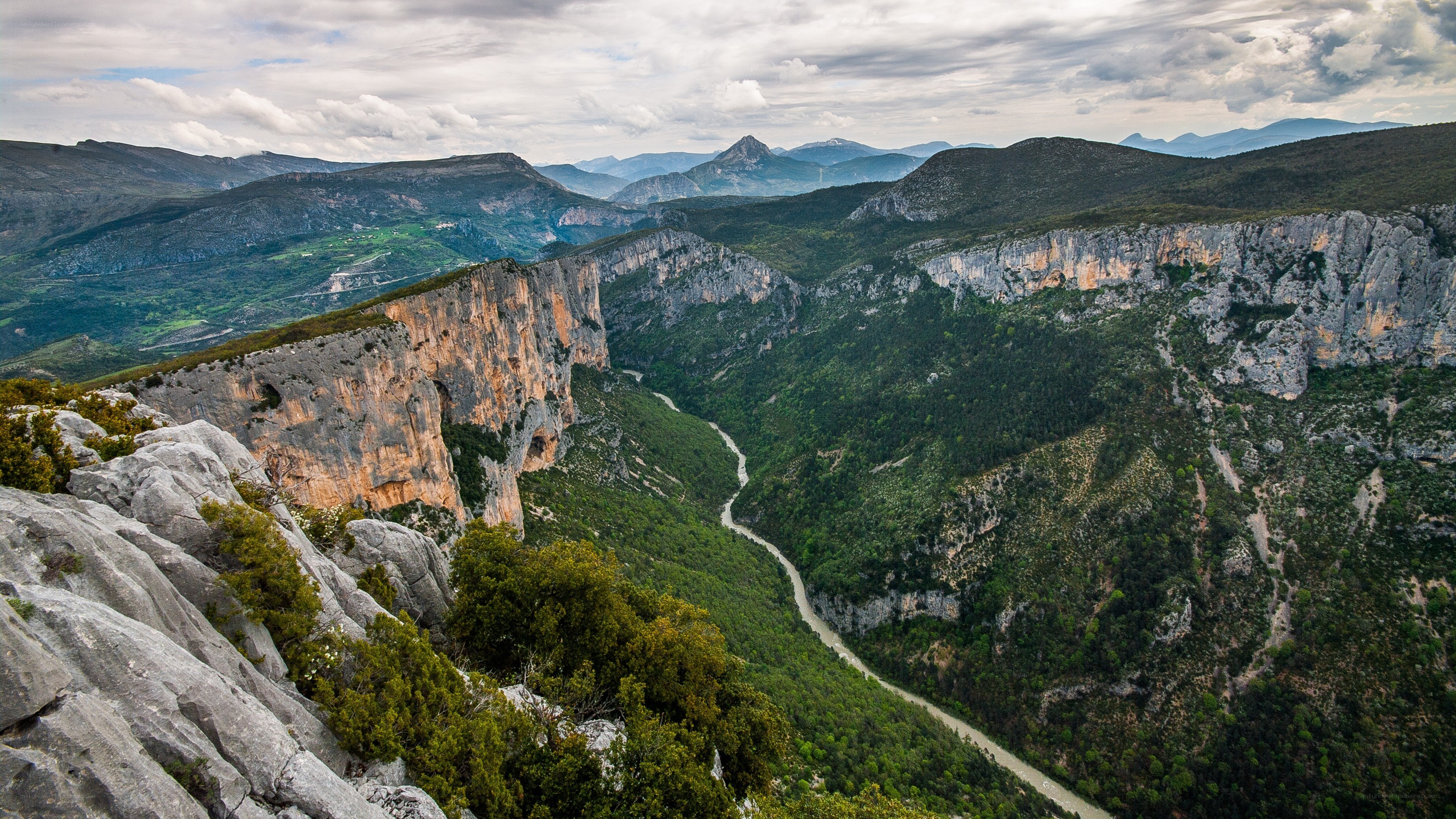 River winding through a deep canyon