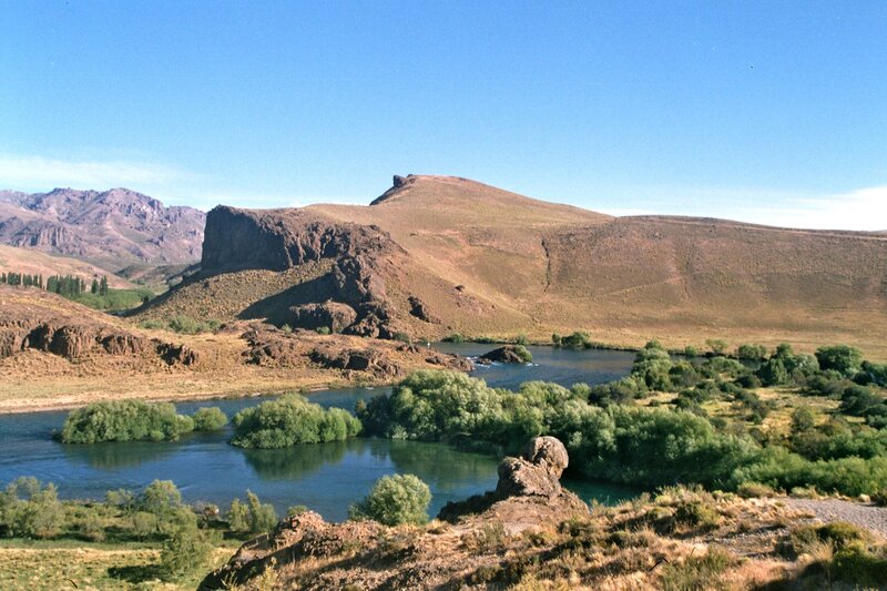 River winding through arid hills