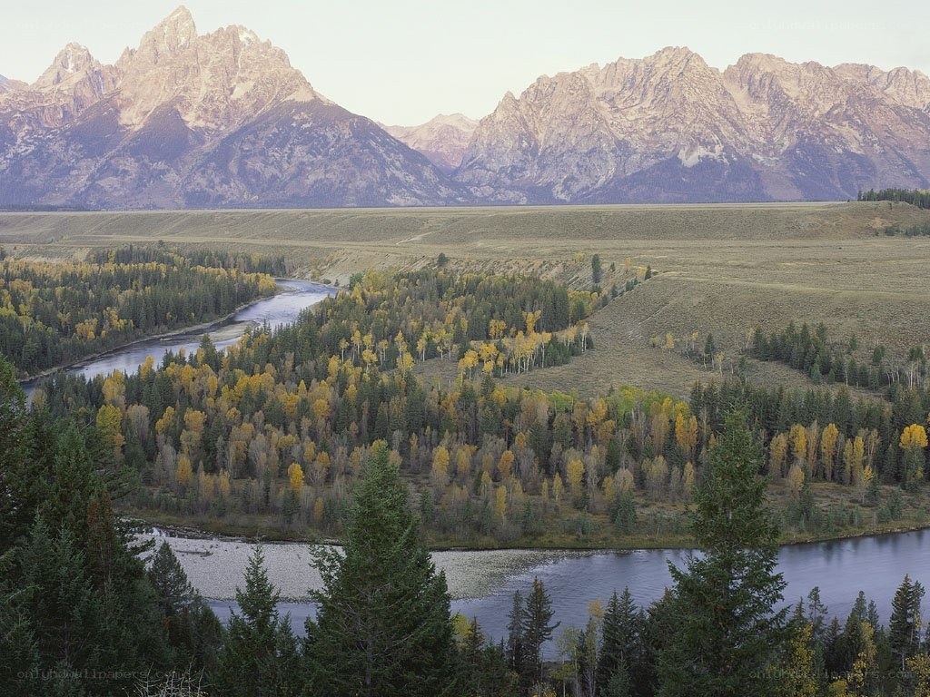 river winding through autumn valley