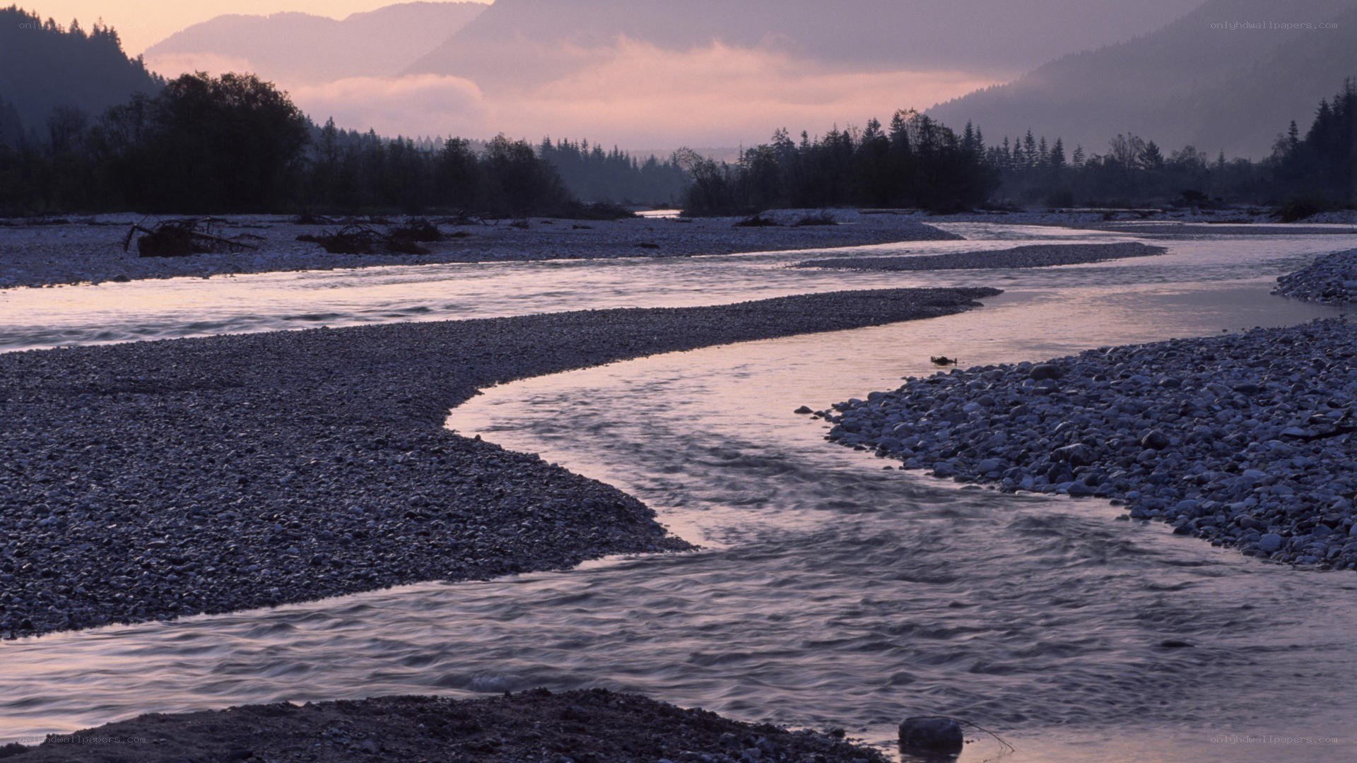 River winding through mountain valley