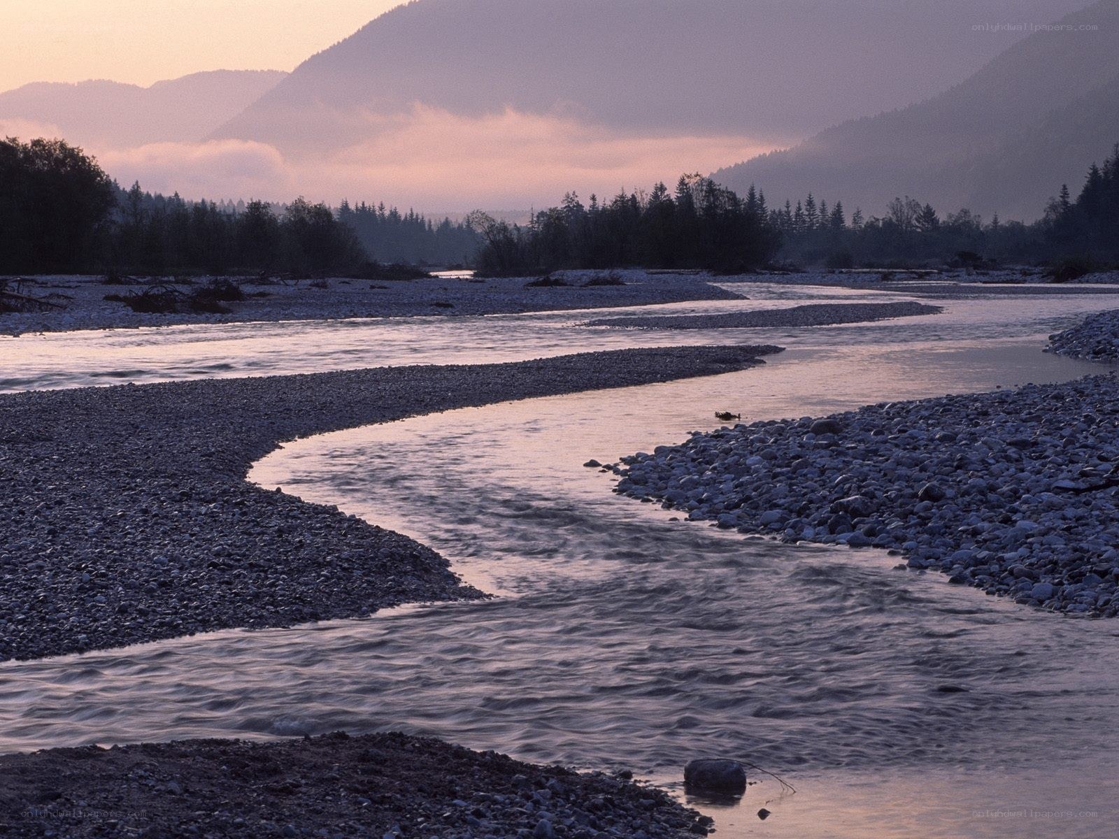 River winding through mountain valley