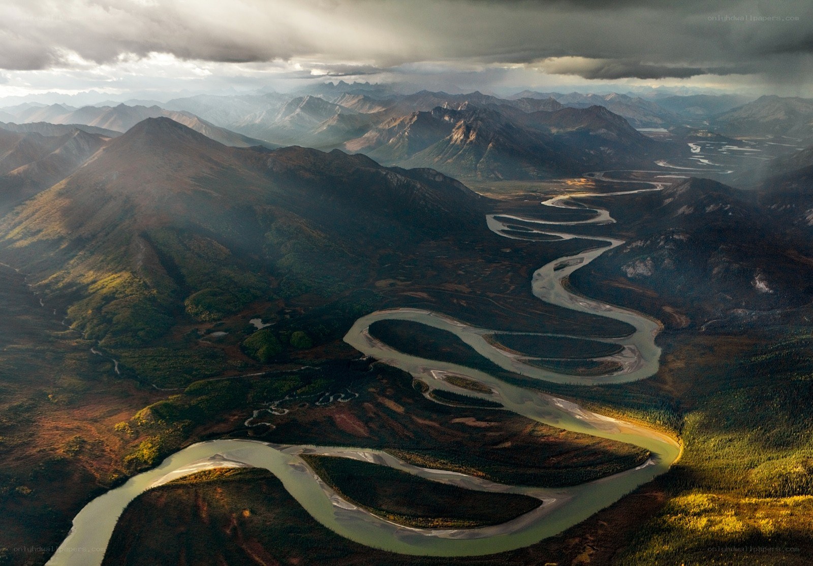 River winding through mountain valley