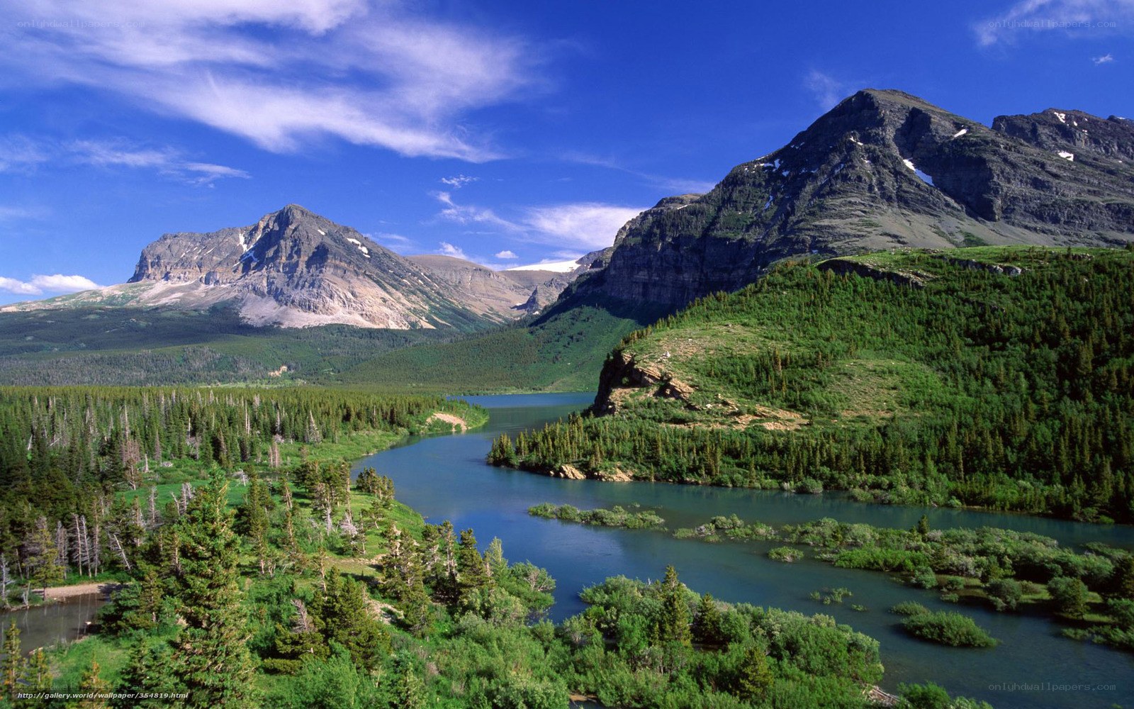 river winding through mountain valley