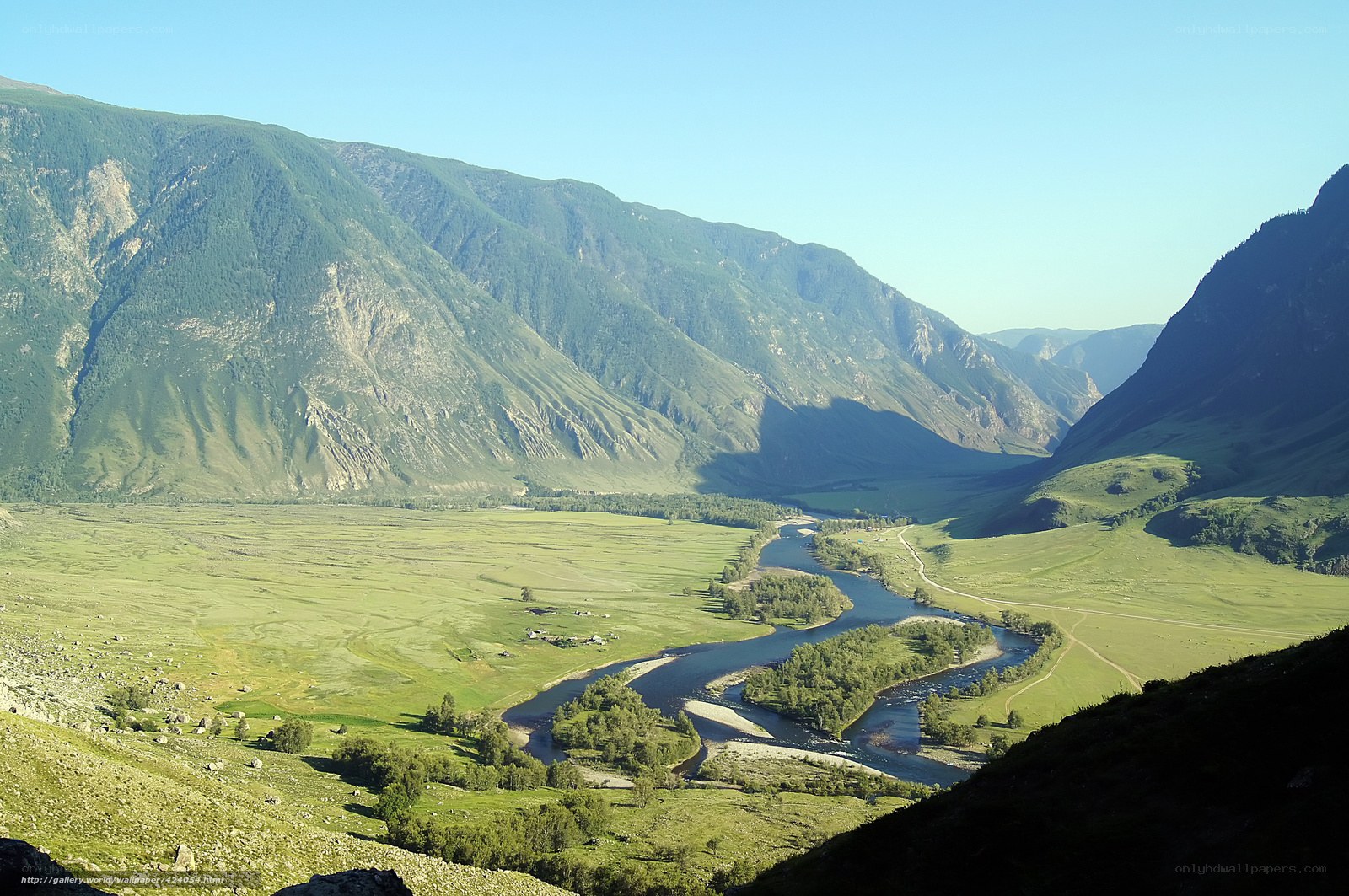 River winding through mountain valley