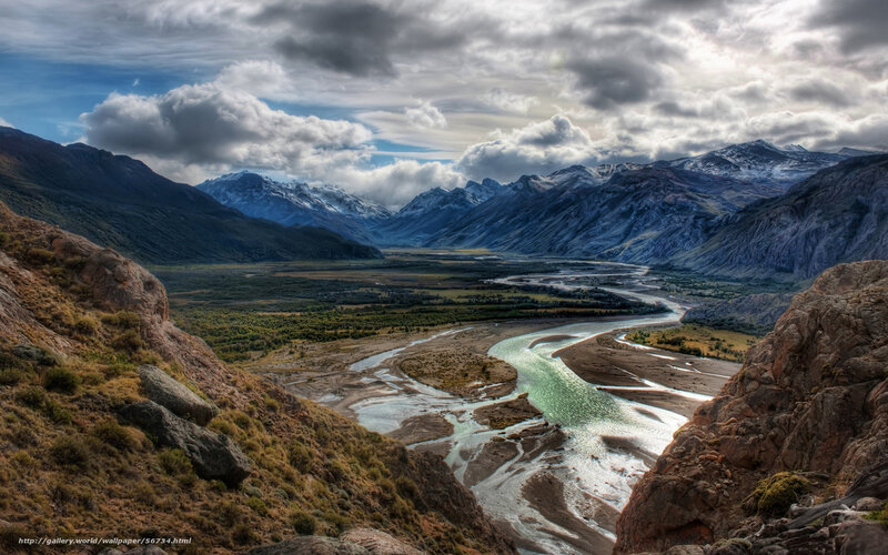 river winding through mountain valley