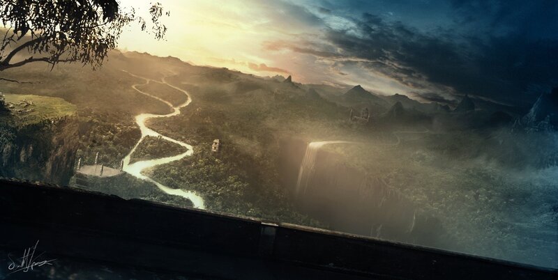 River winding through mountainous landscape