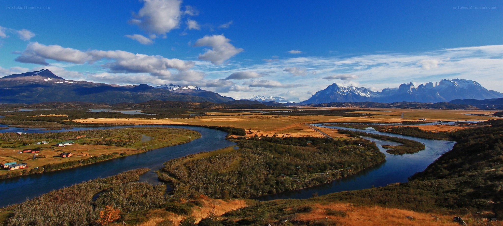 River winding through Patagonian landscape
