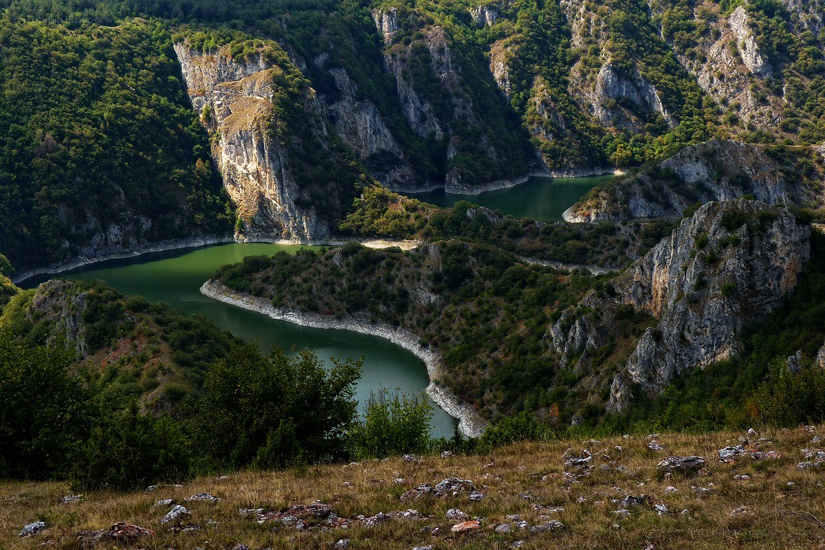 River winding through rocky canyon