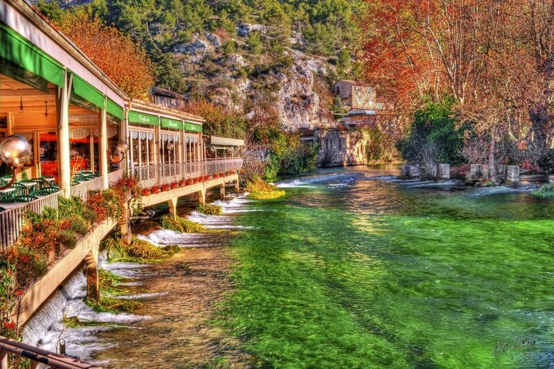 River with Cafe
