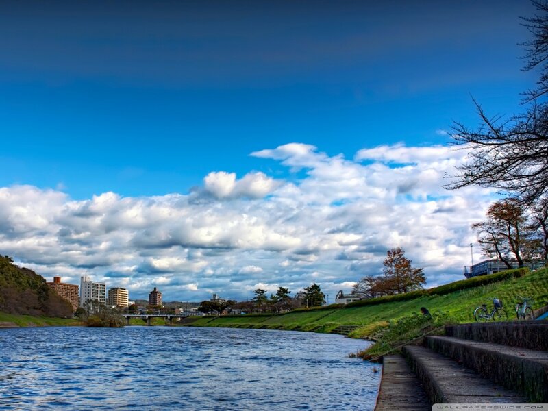 River with City View