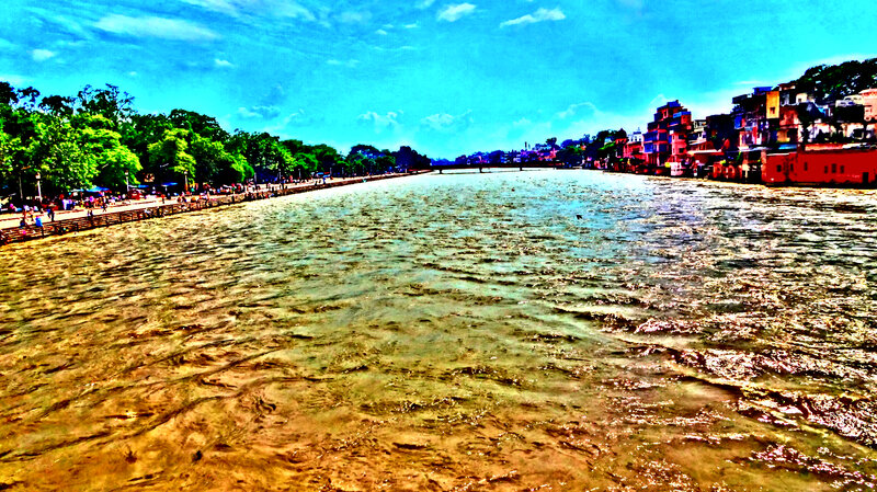 River with Cityscape