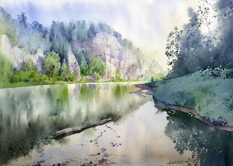 River with Cliffs