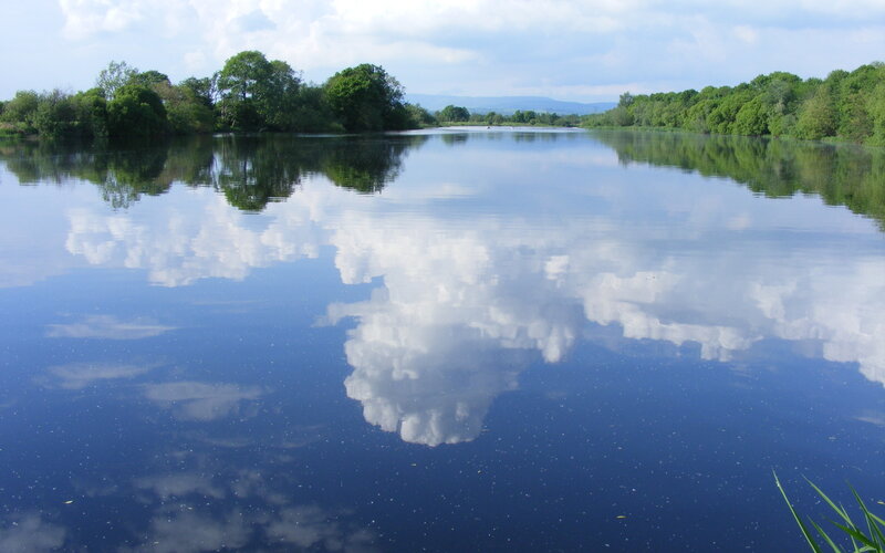 River with Cloud Reflection